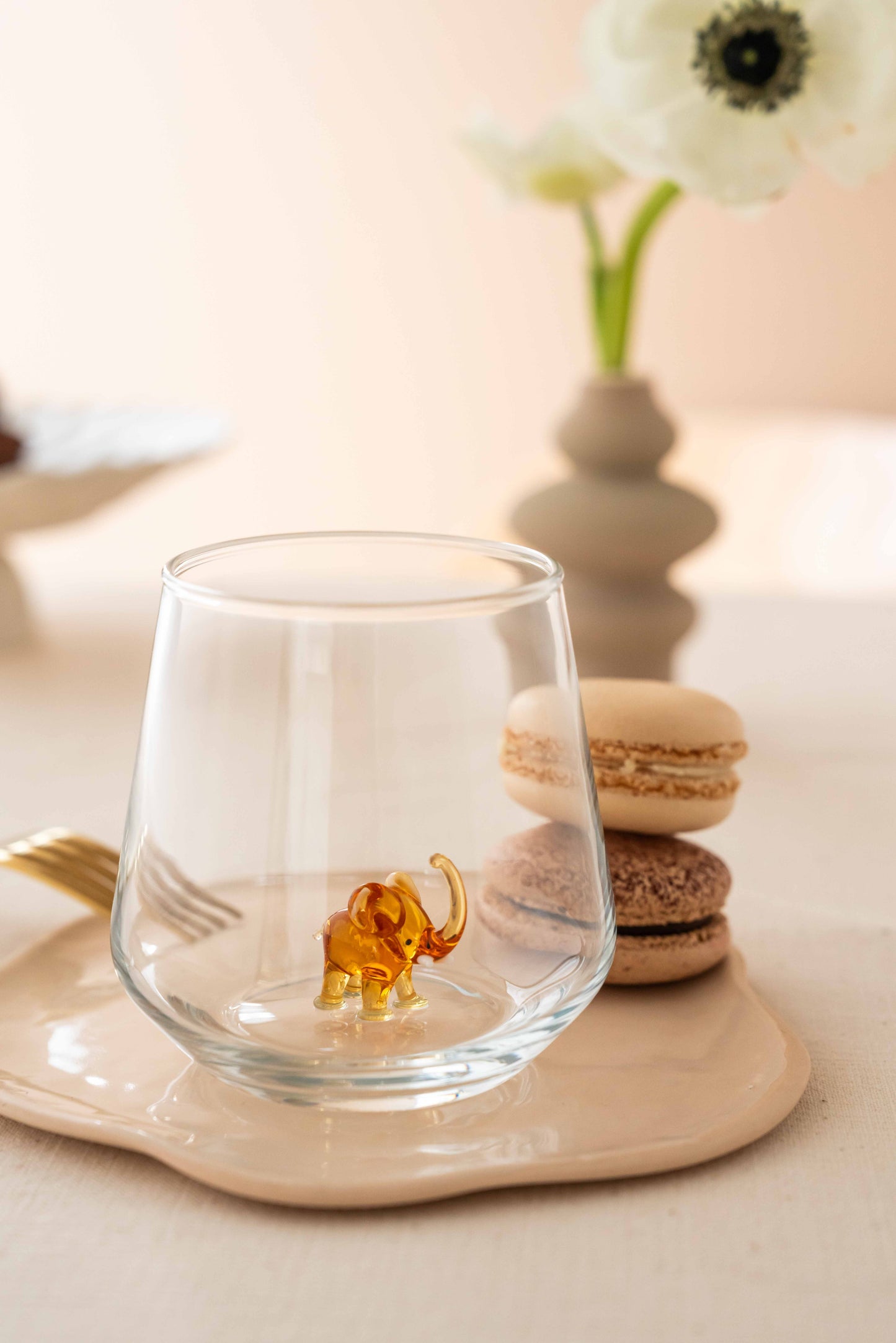 Tiny Animal Drinking Glass, Elephant