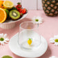 Fruit Theme Drinking Glass Set of 6 with Handmade Figures