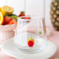 Fruit Theme Drinking Glass Set of 6 with Handmade Figures