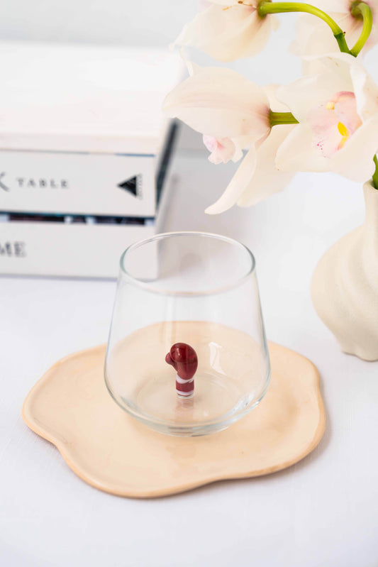 Tiny Animal Drinking Glass, Boxing Glove