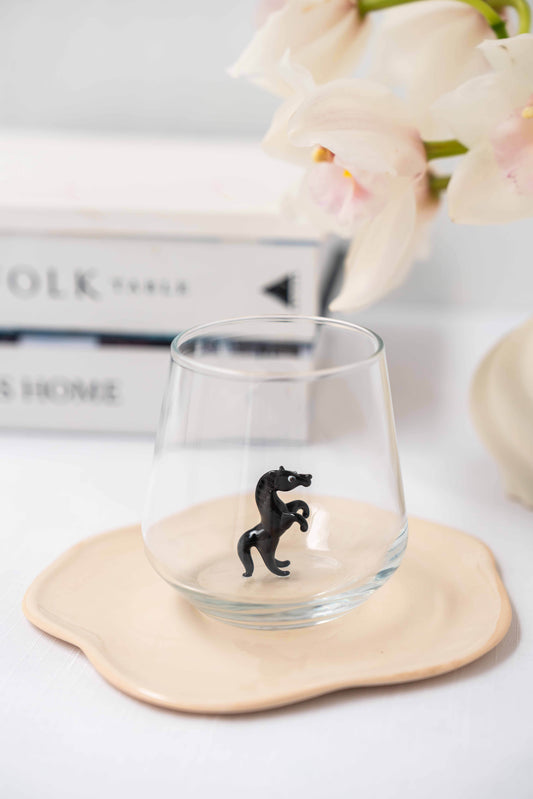 Tiny Animal Drinking Glass, Horse