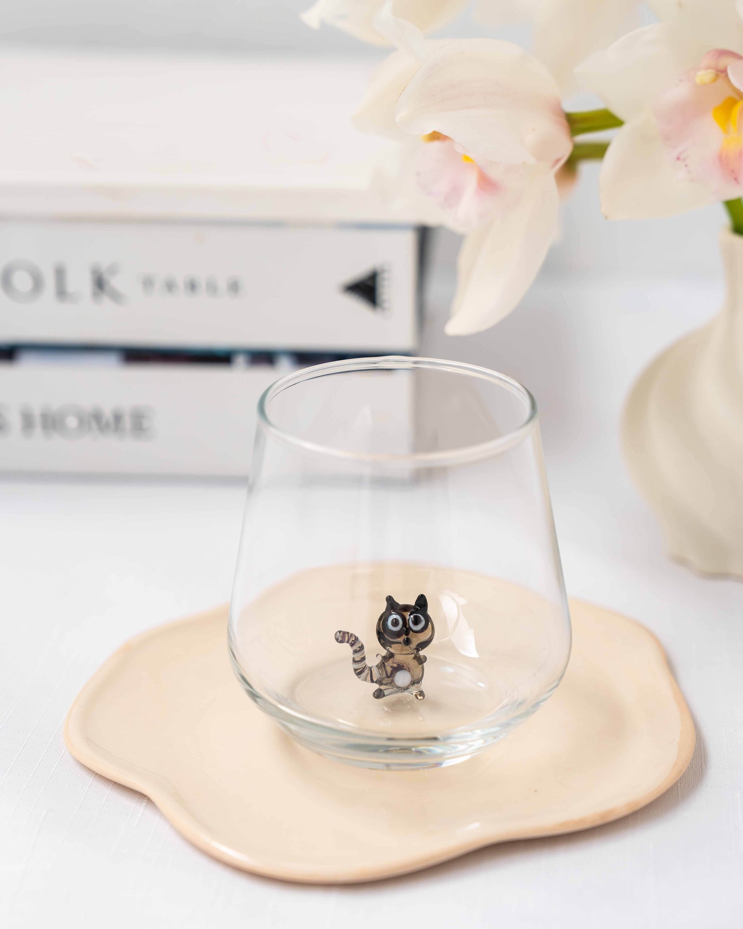 Tiny Animal Drinking Glass, Raccoon