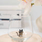 Tiny Animal Drinking Glass, Raccoon
