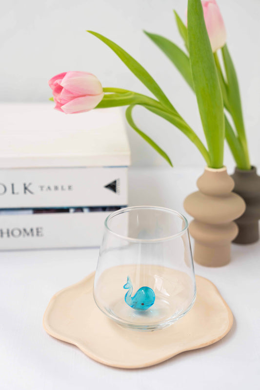 Tiny Animal Drinking Glass, Whale