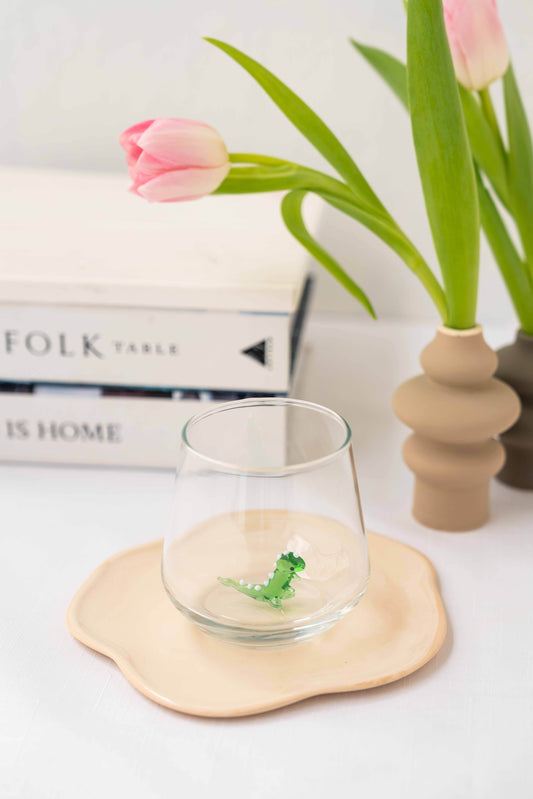 Tiny Animal Drinking Glass, Dinosaur