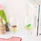 Set of 2 Grape Wine Glasses – Purple & Green