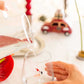Tiny Animal Drinking Glass, Flamingo with Christmas Hat