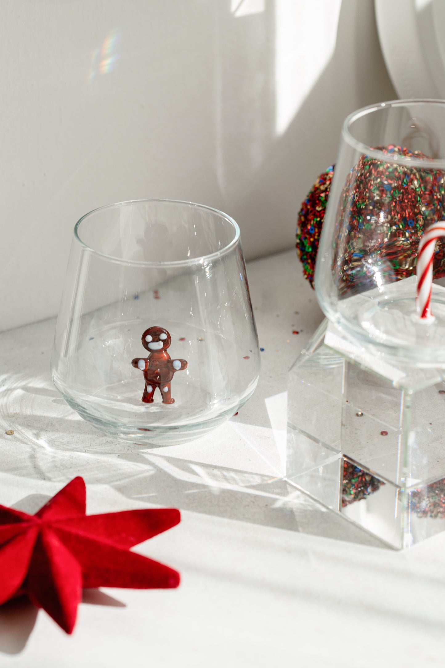 Christmas Theme Drinking Glass Set of 6