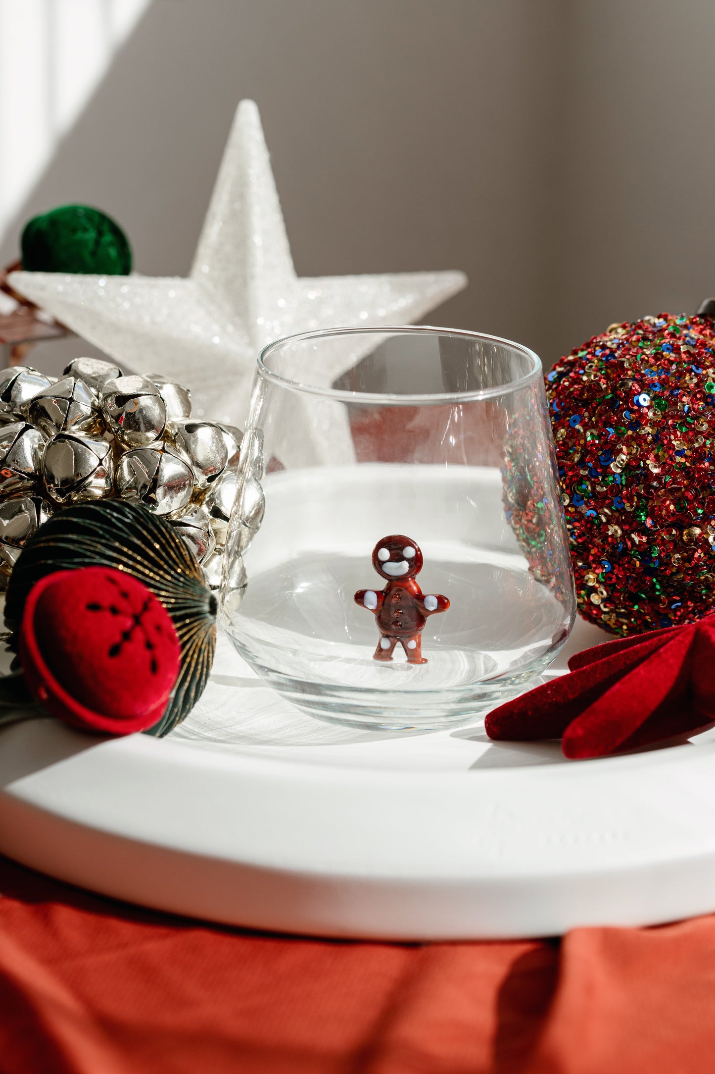 Tiny Figure Drinking Glass, Gingerbread Man