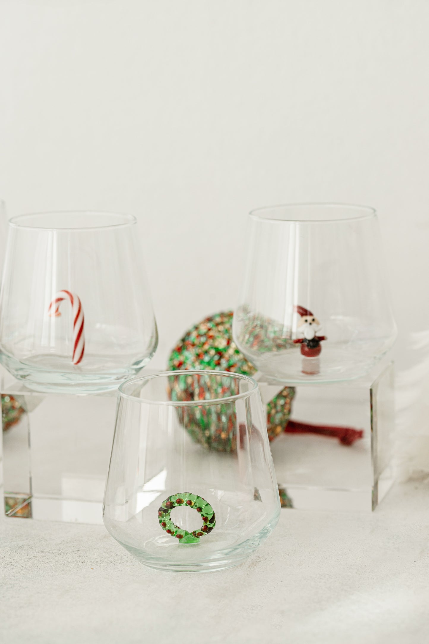 Christmas Theme Drinking Glass Set of 6