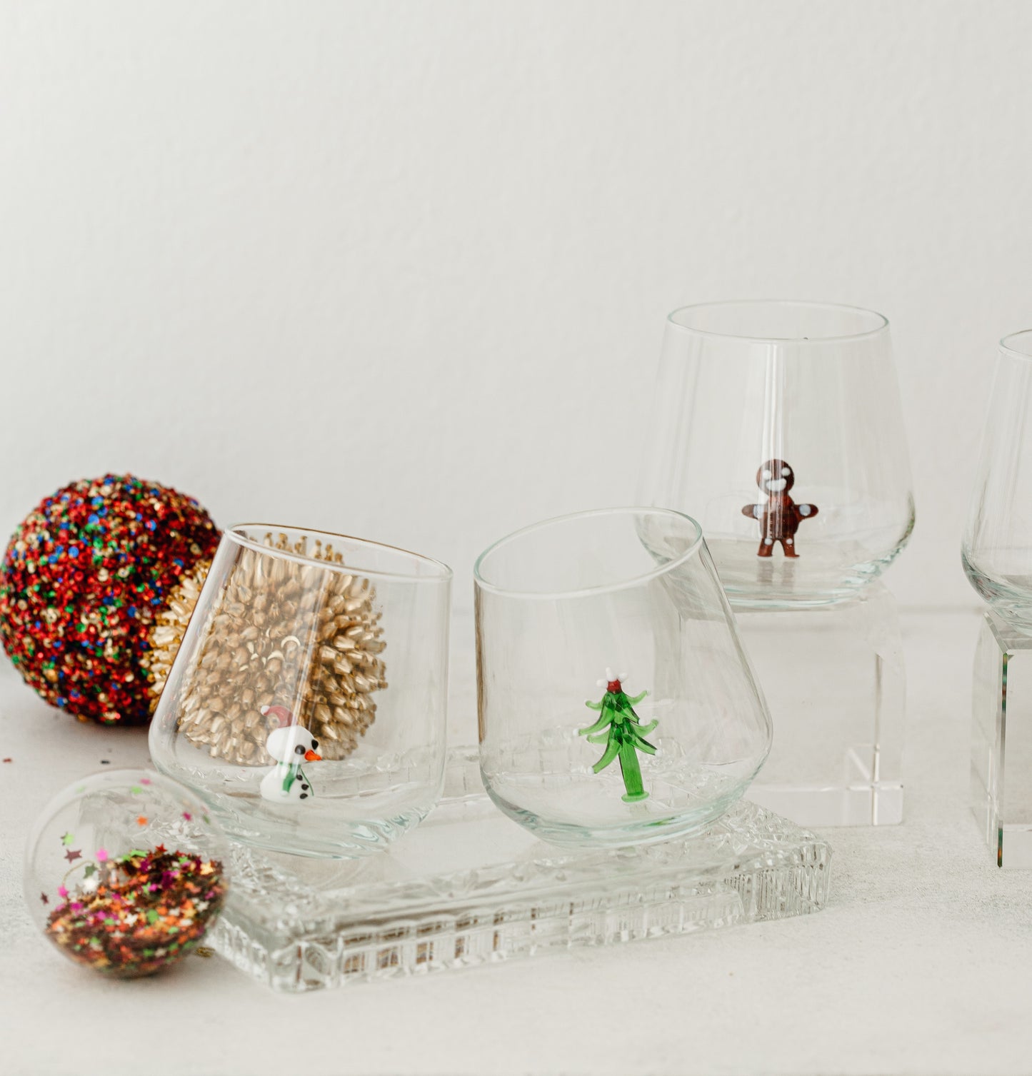 Christmas Theme Drinking Glass Set of 6