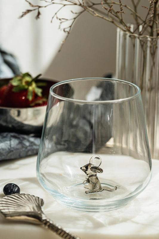 Tiny Animal Drinking Glass, Mouse