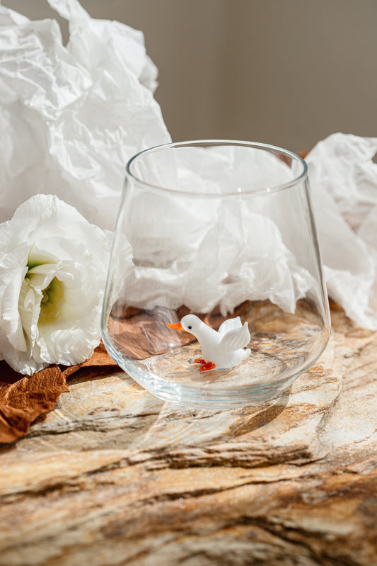 Tiny Animal Drinking Glass, Goose