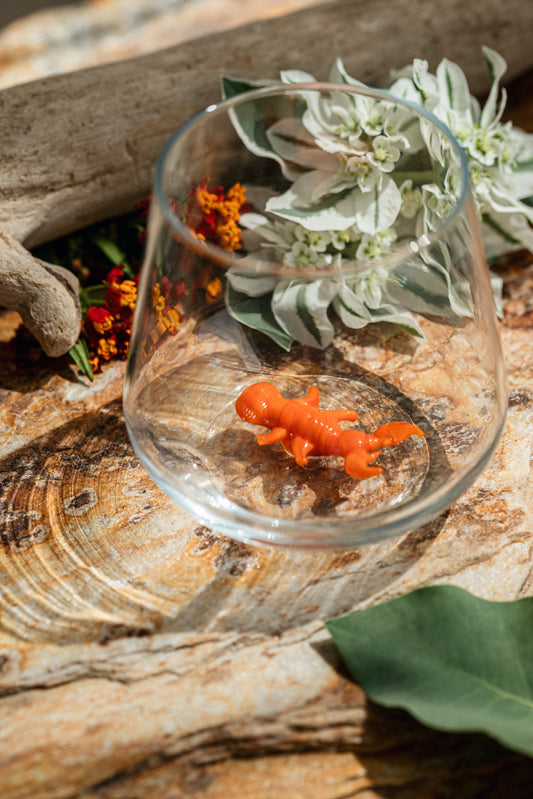 Tiny Animal Drinking Glass, Lobster