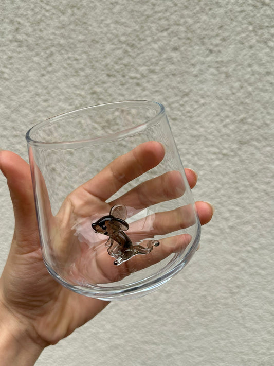 Tiny Animal Drinking Glass, Mouse