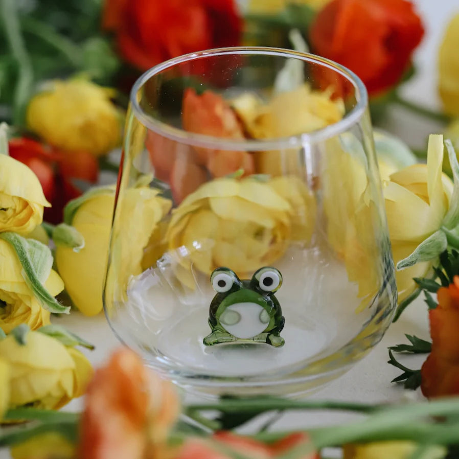 Tiny Animal Drinking Glass, Frog