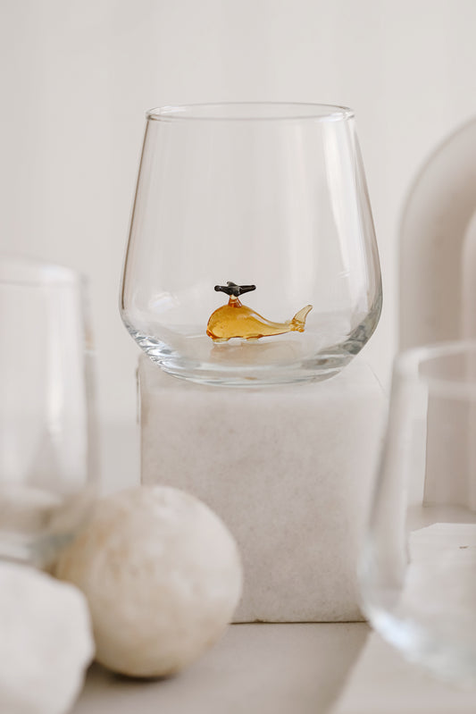 Tiny Figurine Drinking Glass, Helicopter