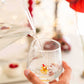 Tiny Animal Drinking Glass, Fox with Christmas Hat