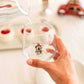 Tiny Animal Drinking Glass, Koala with Christmas Hat