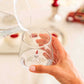 Tiny Animal Drinking Glass, Polar Bear with Christmas Hat