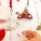 Tiny Animal Drinking Glass, Flamingo with Christmas Hat