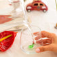 Tiny Animal Drinking Glass, Turtle with Christmas Hat