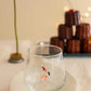 Tiny Animal Drinking Glass, Flamingo with Christmas Hat