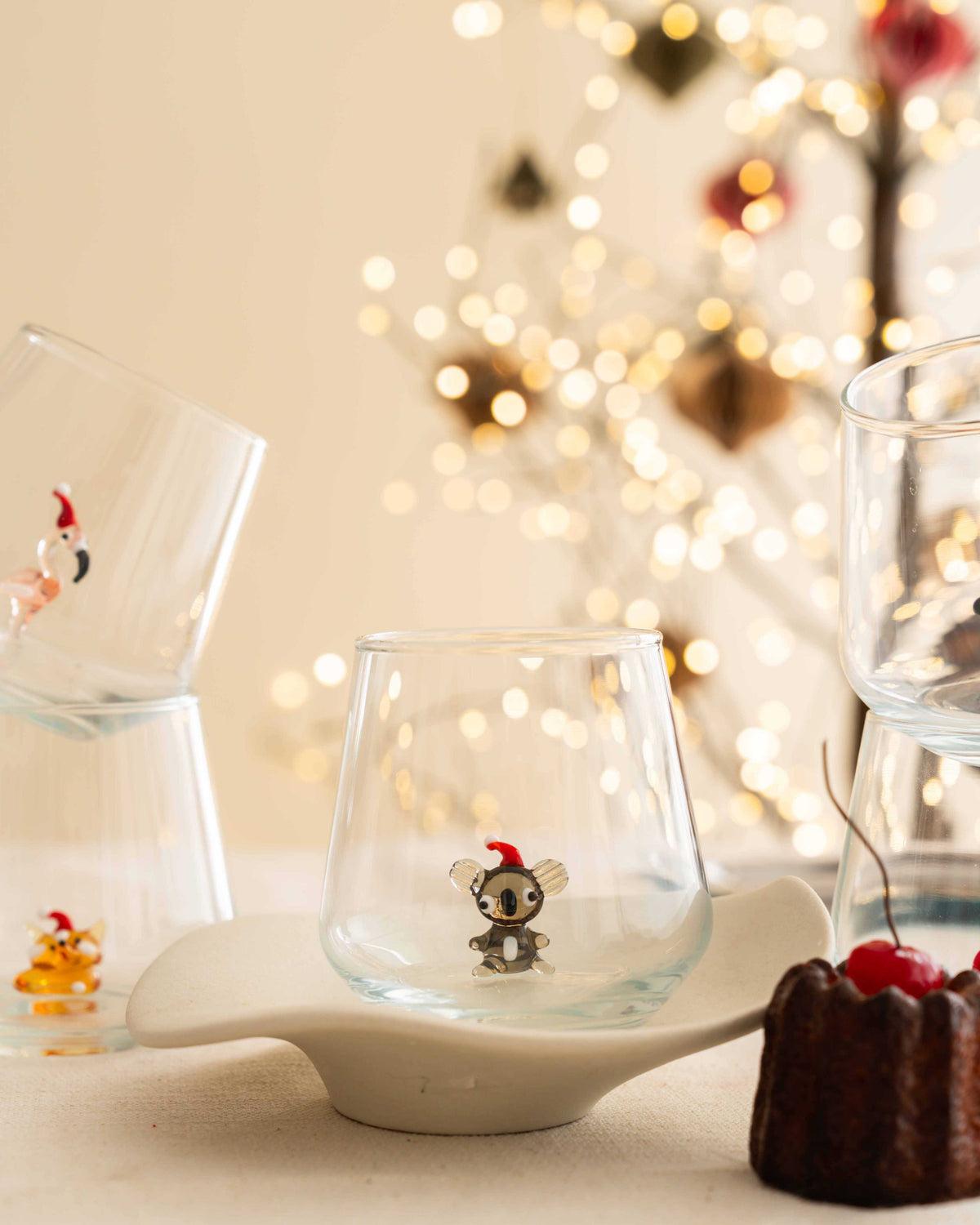 2026 Christmas Animal Drinking Glass Set, 6-Piece