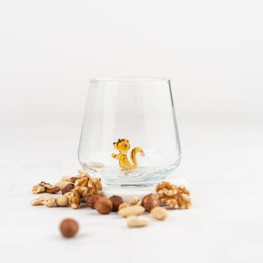 Tiny Animal Drinking Glass, Squirrel