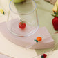 Fruit Theme Drinking Glass Set of 6 with Handmade Figures