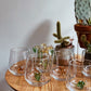 Desert Theme Drinking Glass Set of 6 with Handmade Animal Figures