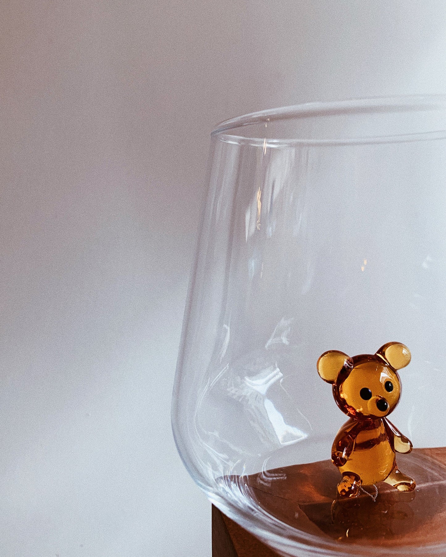 Tiny Animal Drinking Glass, Teddy Bear