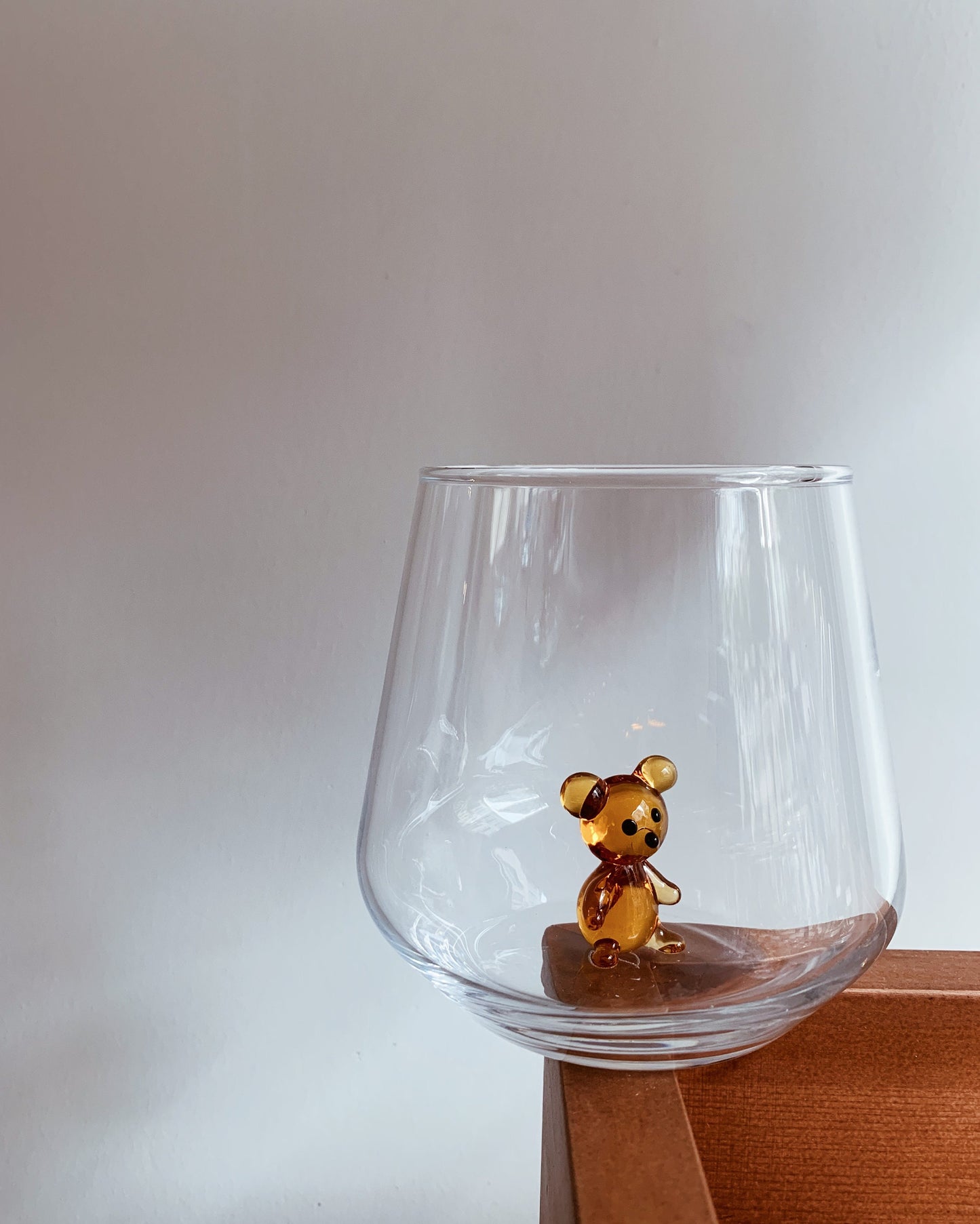 Tiny Animal Drinking Glass, Teddy Bear