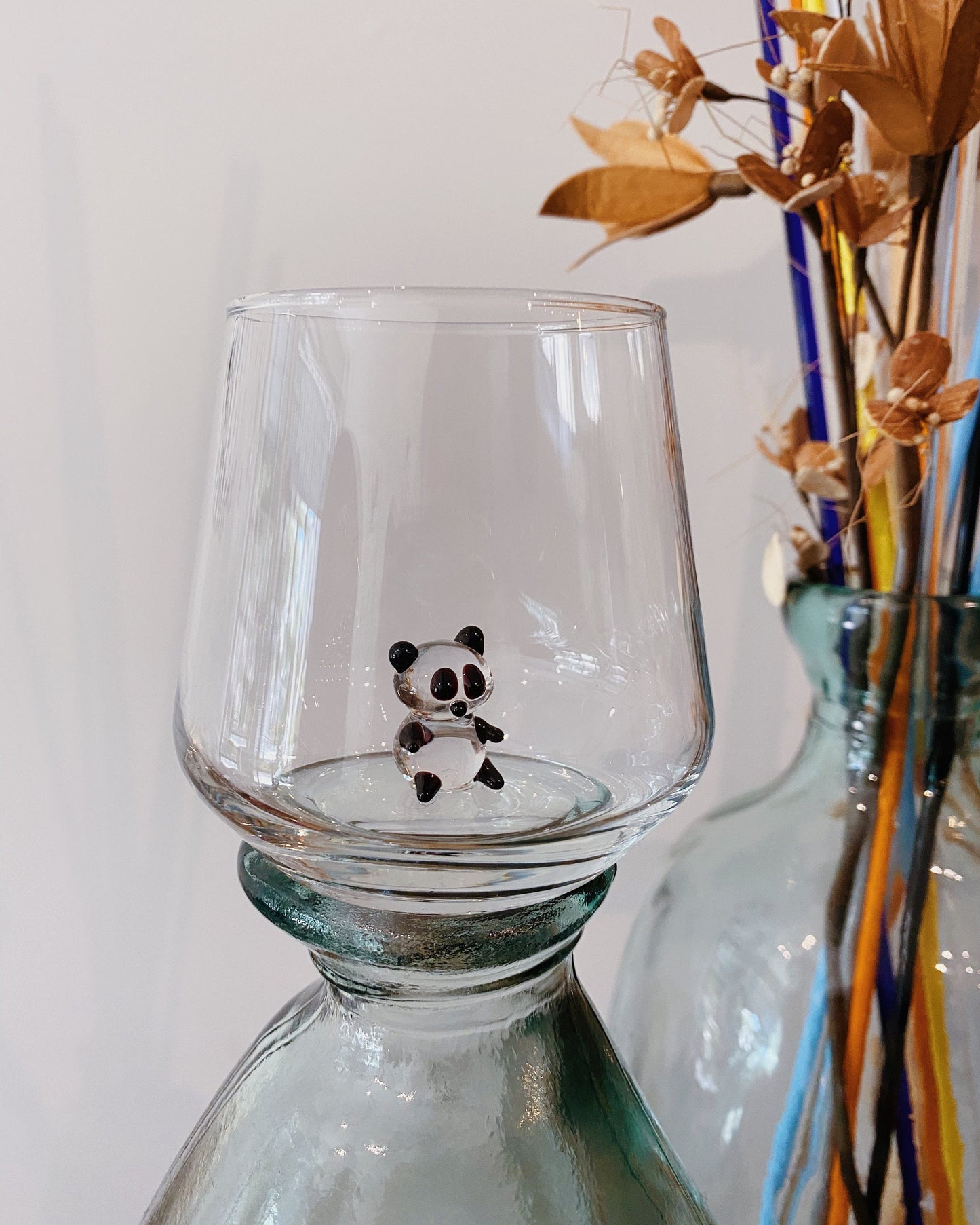 Tiny Animal Drinking Glass, Panda