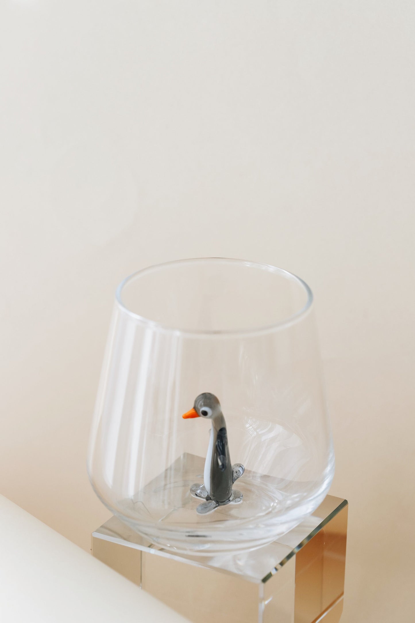 Tiny Animal Drinking Glass, Penguin