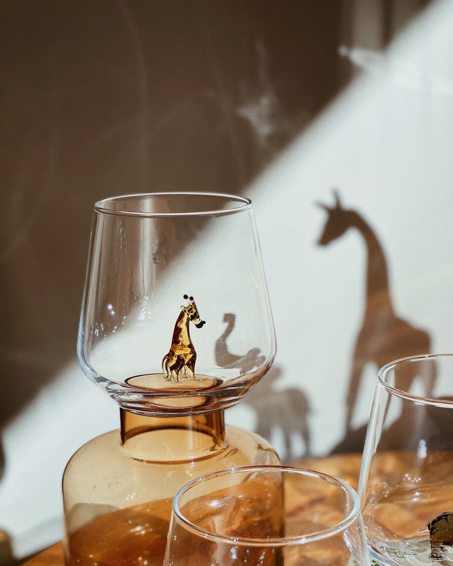 Tiny Animal Drinking Glass, Giraffe