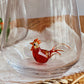 Tiny Animal Drinking Glass, Chanticleer/rooster